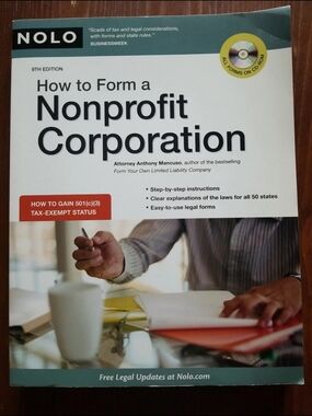 How to Form a Nonprofit Corporation — White/Cream Cover